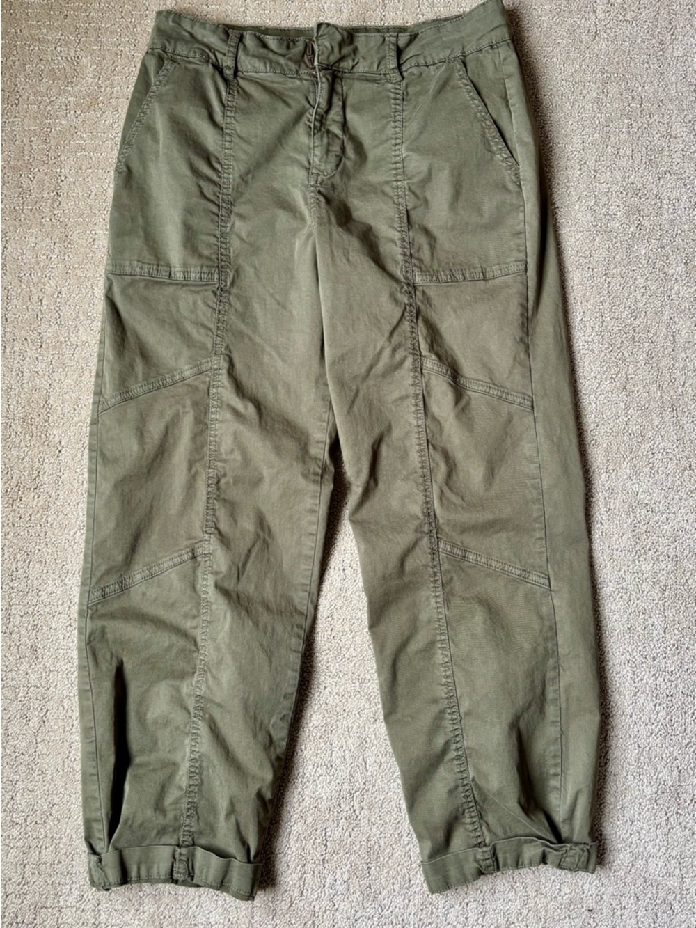Sanctuary Olive Green Cargo Pants ankle length